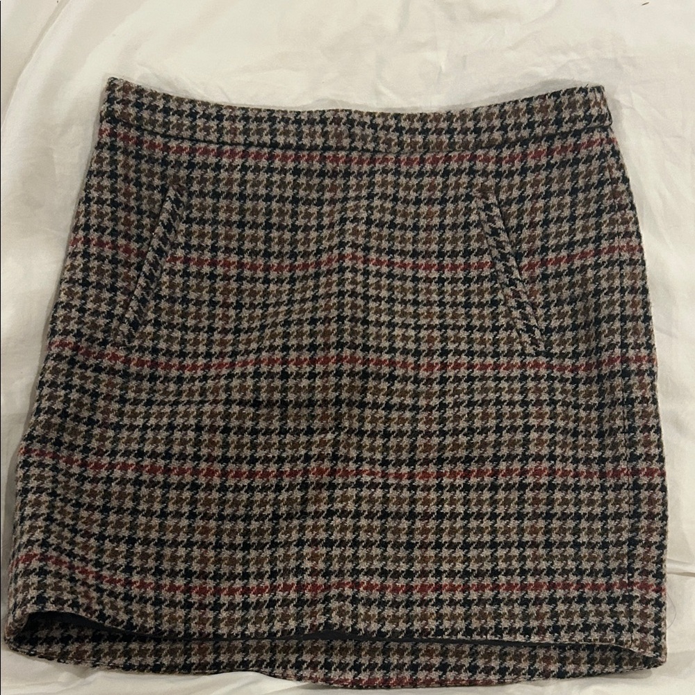 Classic Houndstooth Mini Skirt Jcrew size 2